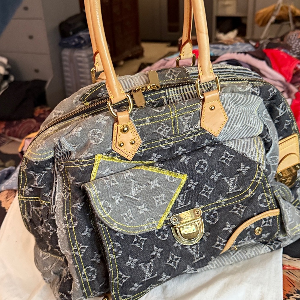 Louis Vuitton denim patchwork bowly - image 9